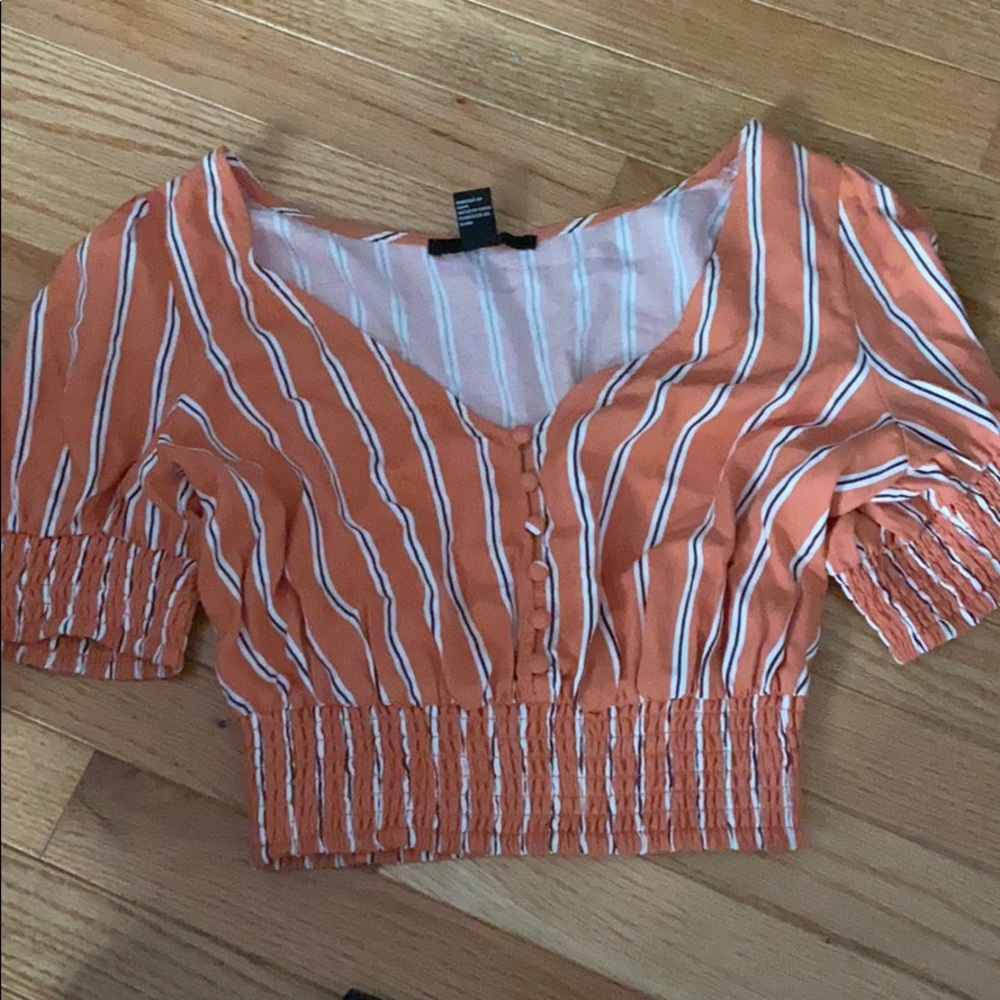 Orange crop top